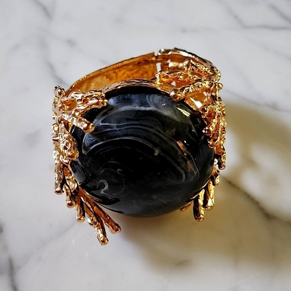 Gold statement bracelet